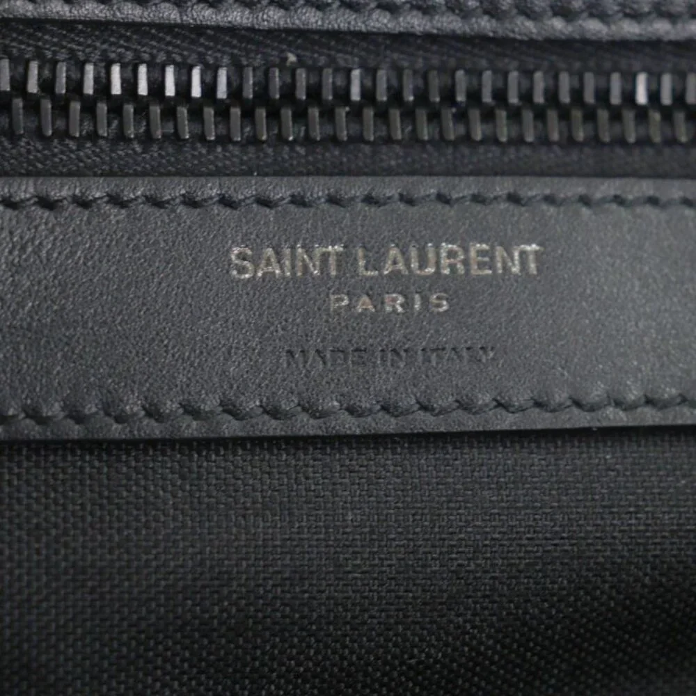 Saint Laurent Paris Nylon Embroidery Belt Bag Black